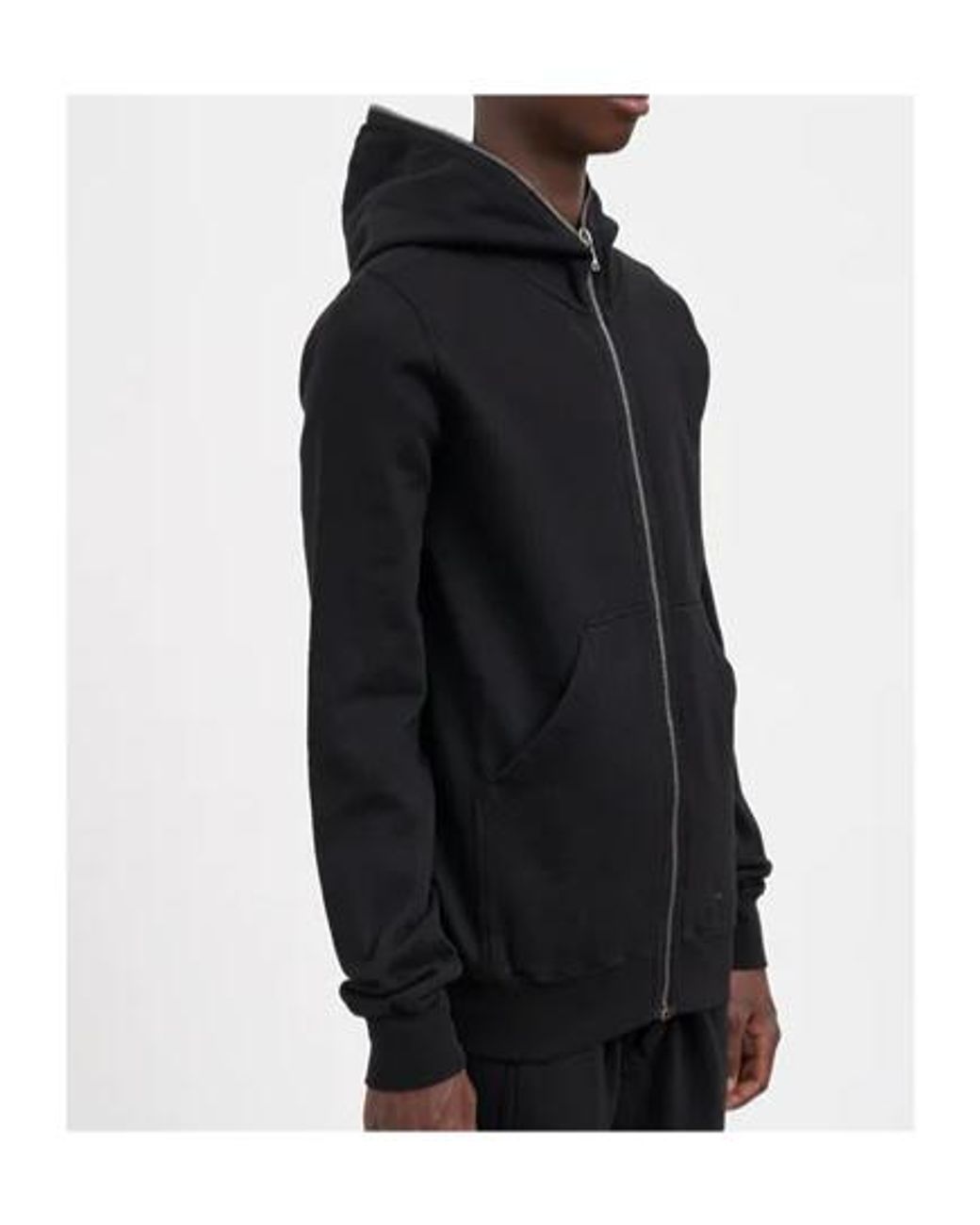 Rick Owens Blue Gimp Zip-Up Hoodie for men