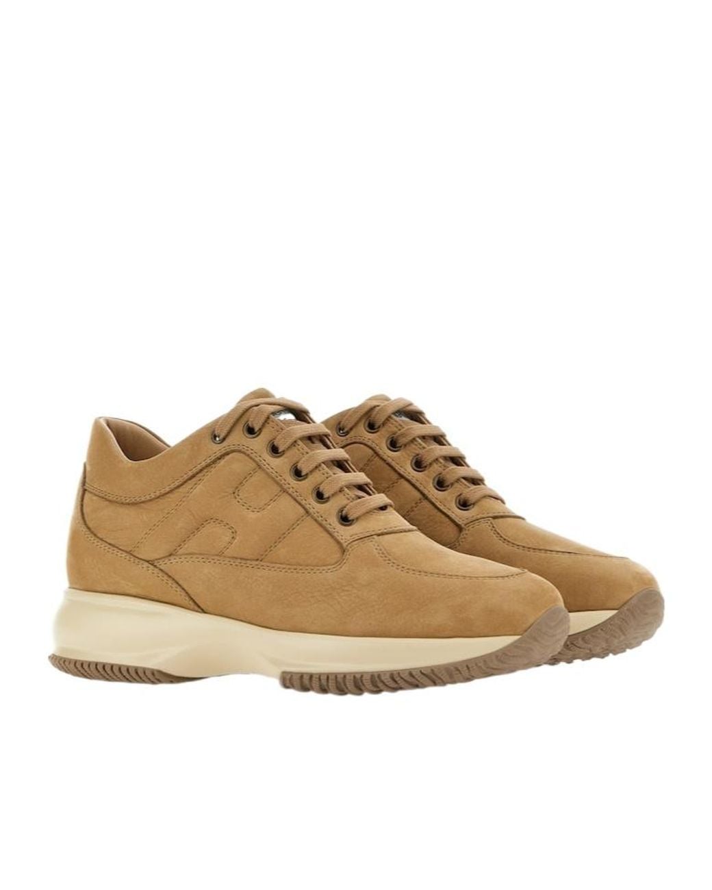 Hogan Natural Interactive Lace-Up Sneakers