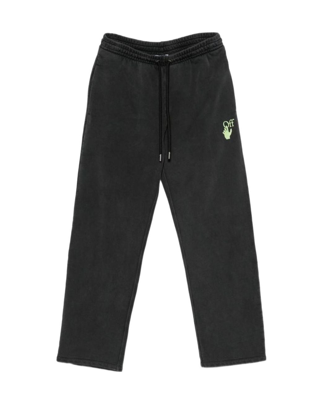 Off-White c/o Virgil Abloh Black Drawstring Straight Leg Pants for men