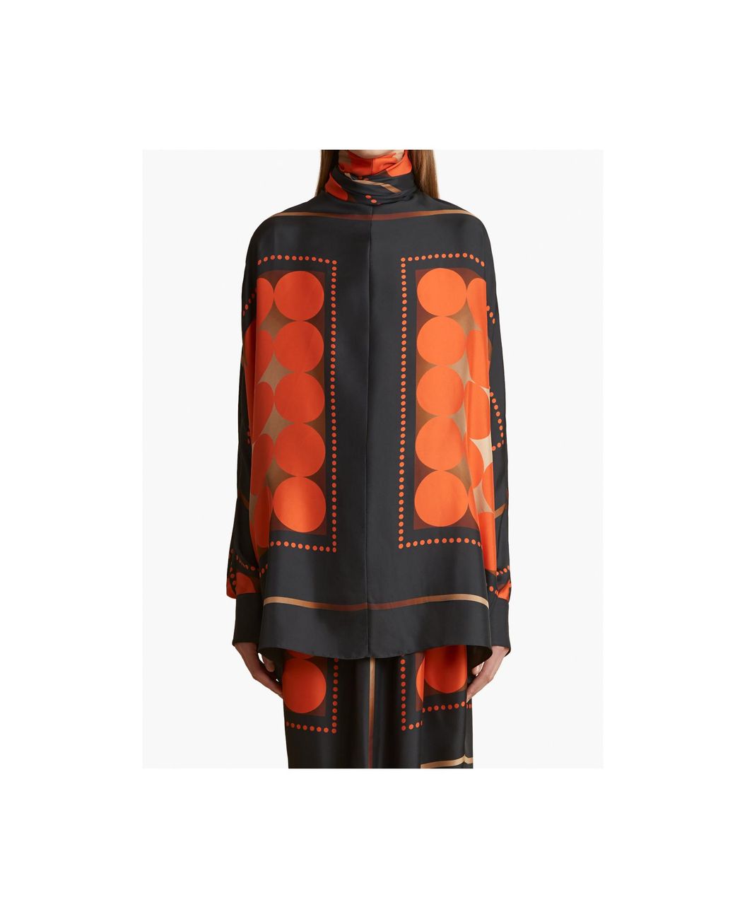 Khaite Red Geometric Printed Shirt