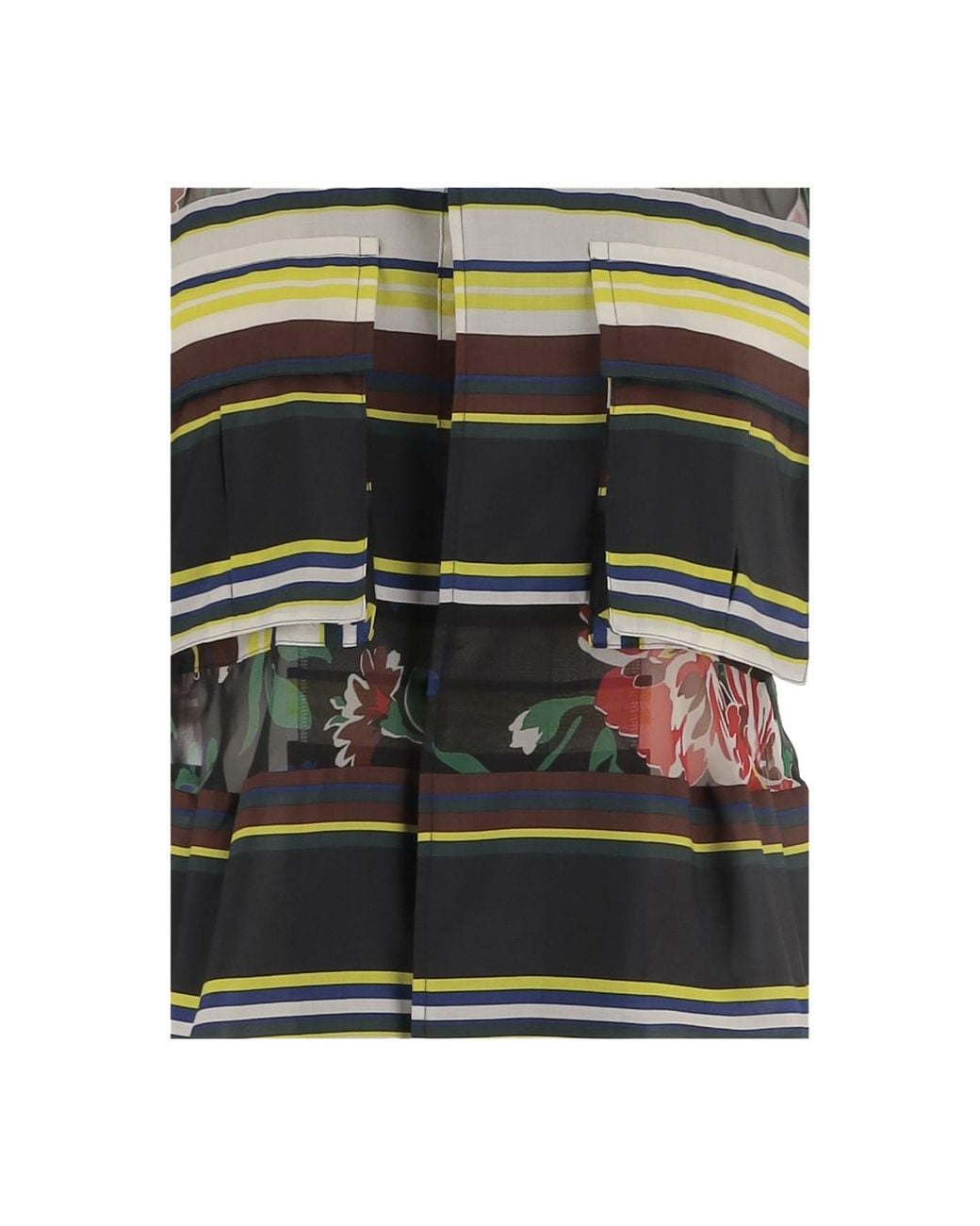 Sacai Green Pattern-Printed Short-Sleeved Shirt