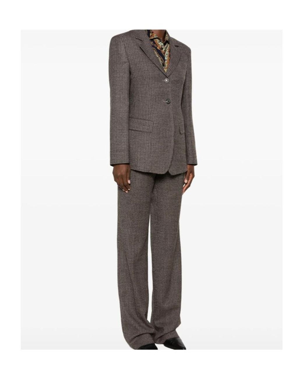 Etro Gray Single-Breasted Blazer