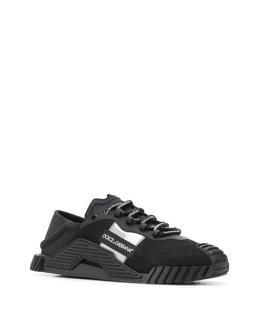 Dolce & Gabbana Black Ns1 Patchwork Slip-On Sneakers for men