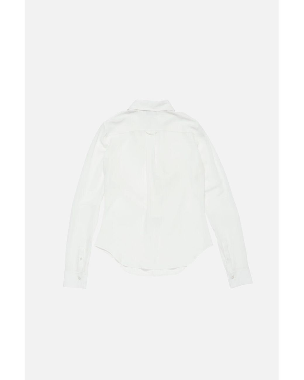 Acne White Drape-Neck Shirt