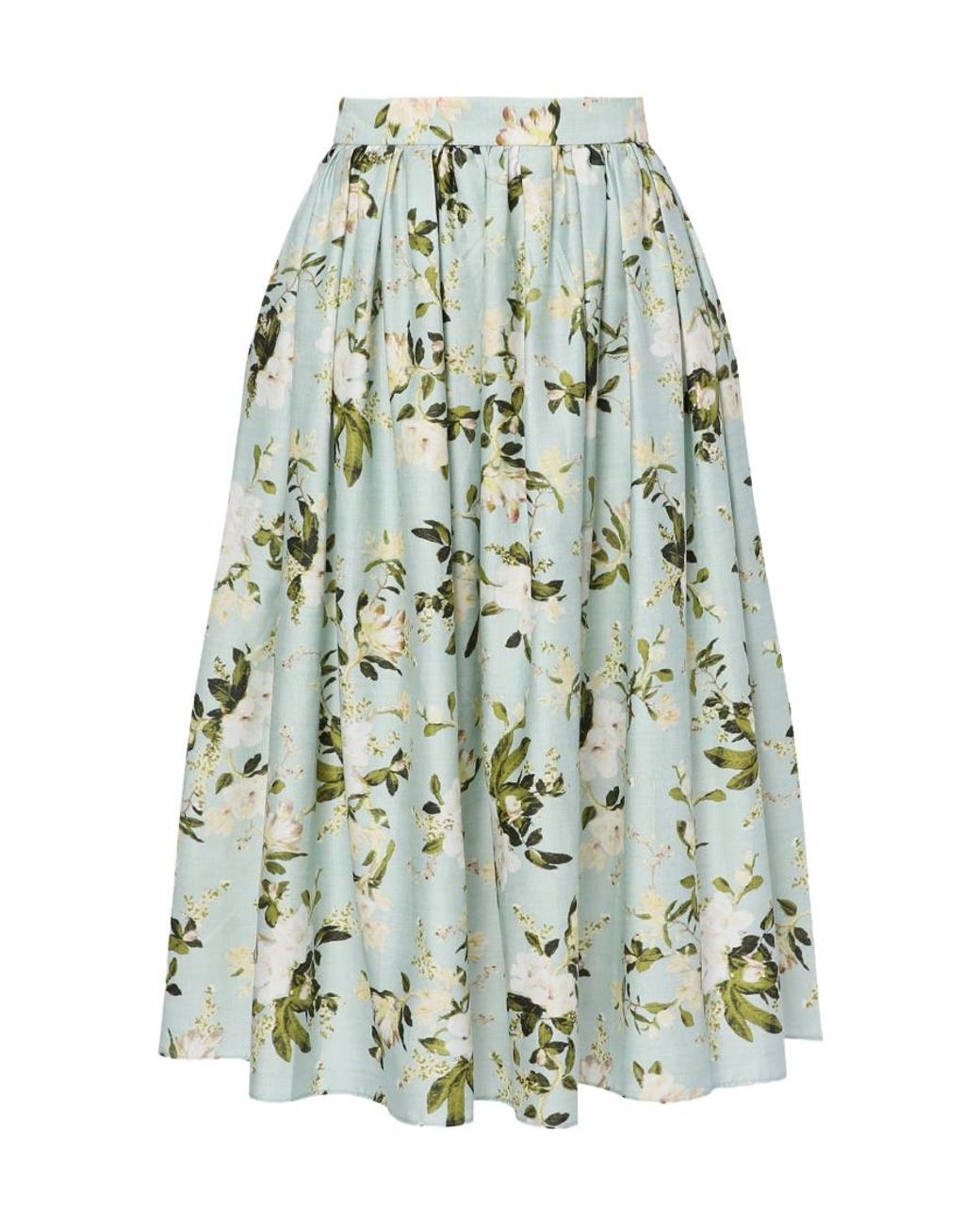 Erdem Green Printed Skirt