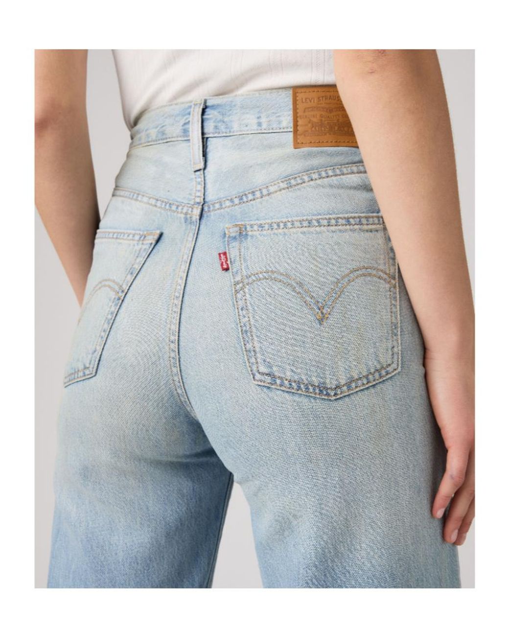 Levi's Blue Ribcage Wide Leg Jeans