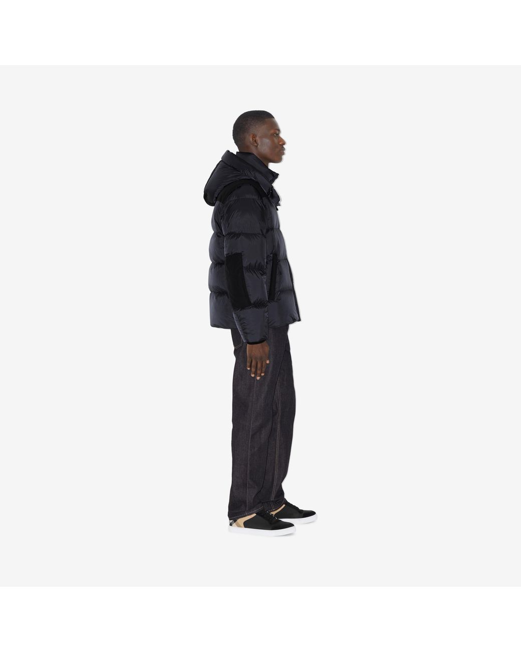 Burberry Black Logo-Patch Padded Jacket for men