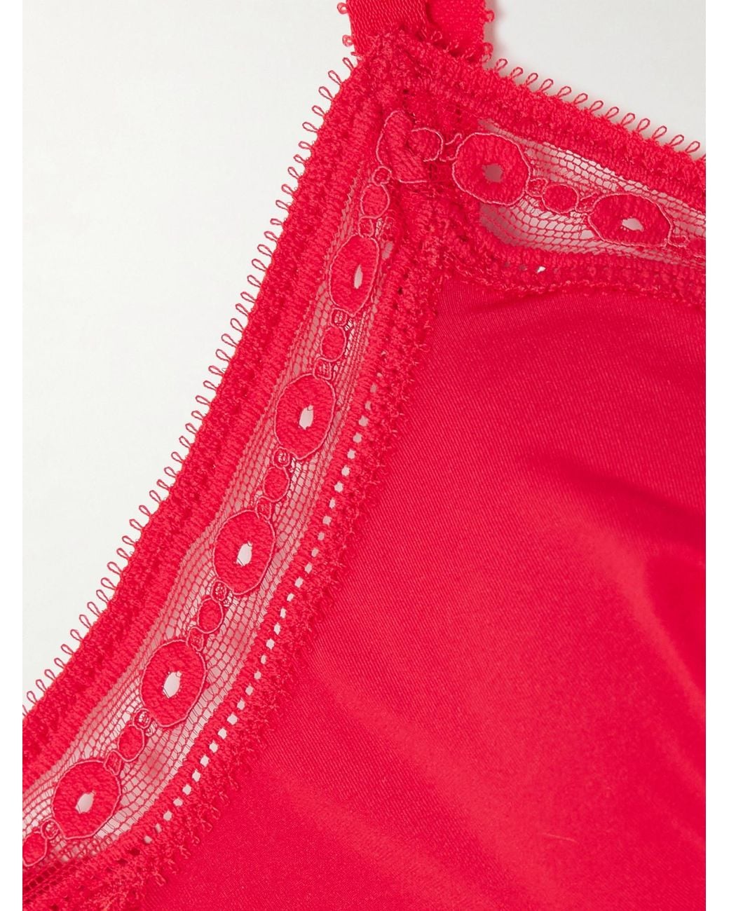 Eres Red Soft Triangle Cup Lace Bra