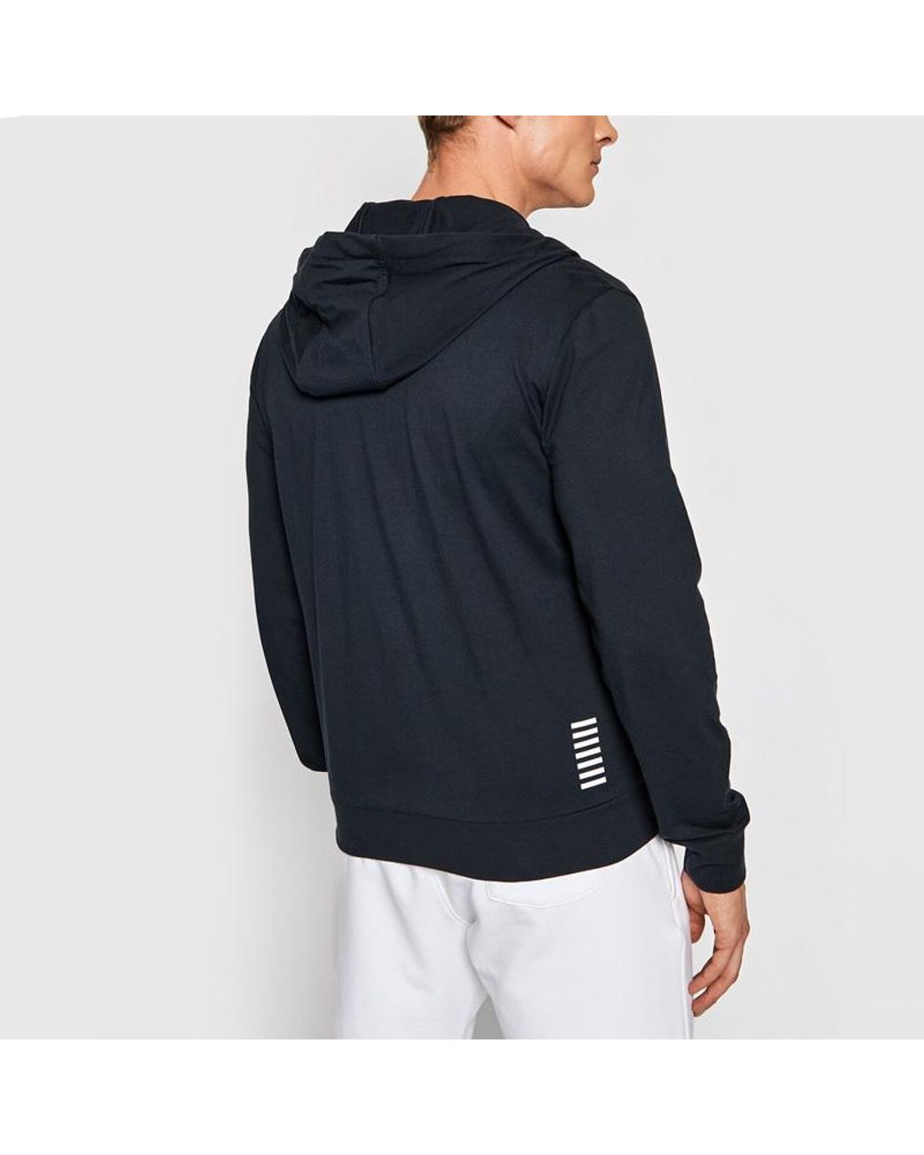EA7 Blue Logo And Hat Casual Jacket for men