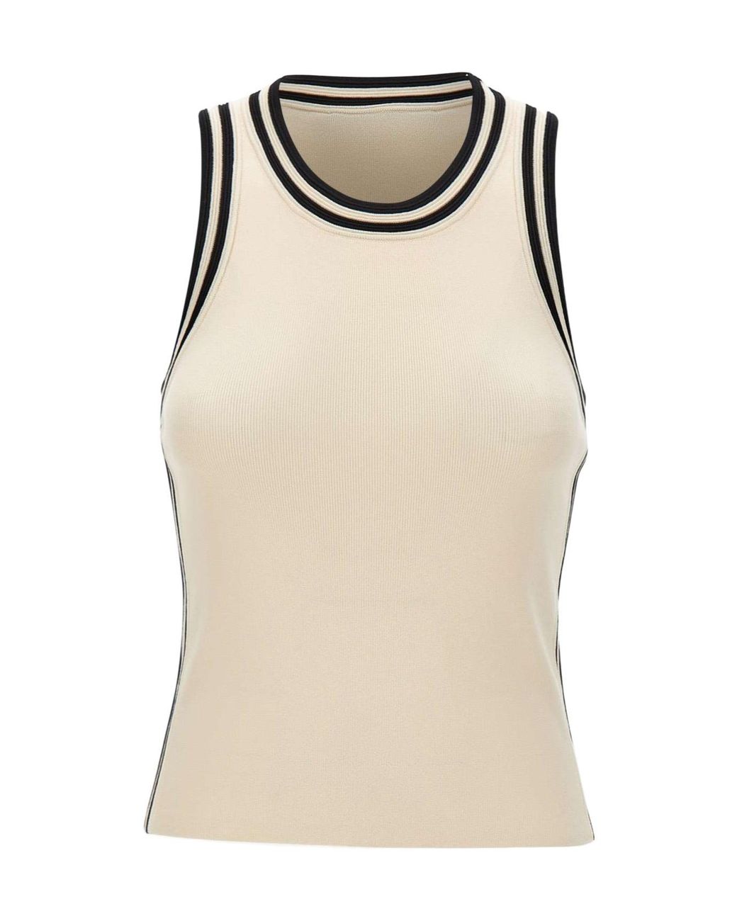 Kaos Natural Icona Cropped Knitted Top