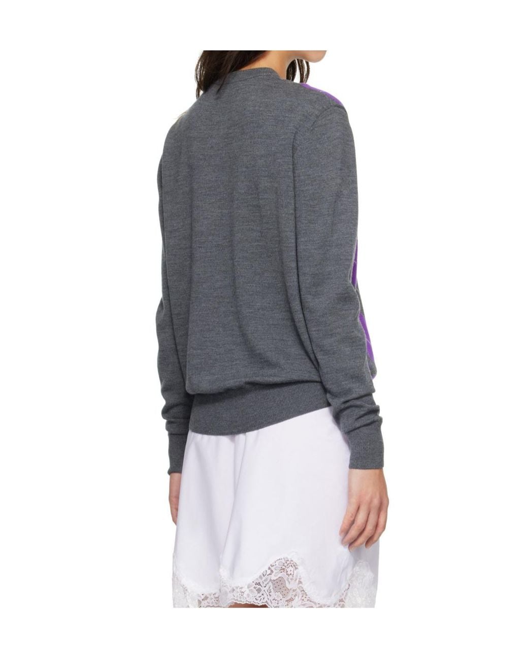 GIMAGUAS Purple Argyle Sweater