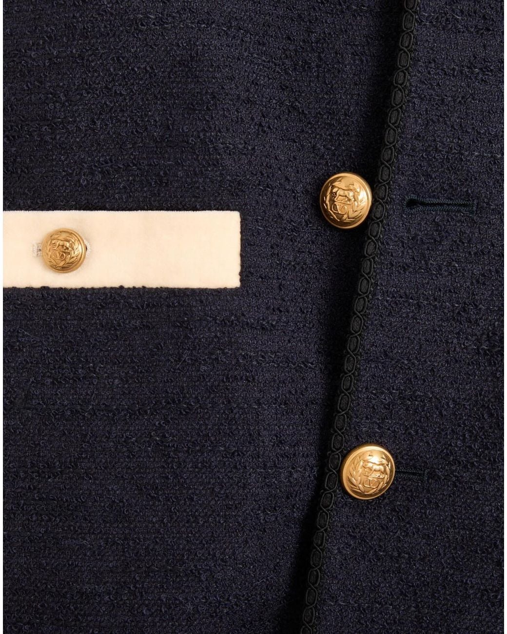 Diff Blue Color Valentino Button-Up Crewneck Varsity Jacket in Blue for Men | Lyst