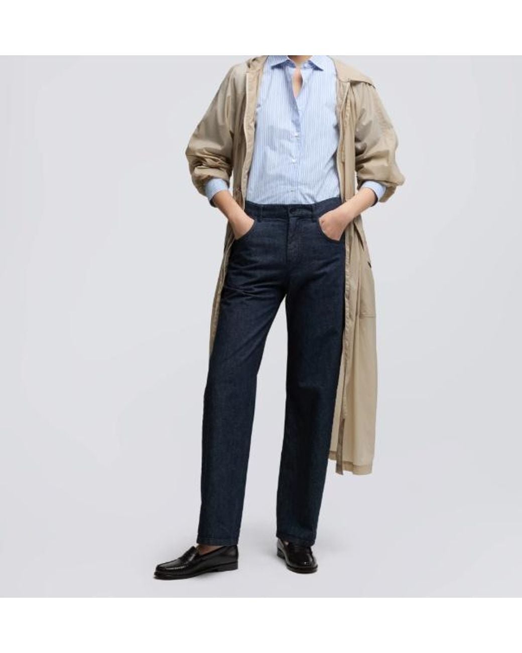 Aspesi Blue Straight-Leg Jeans