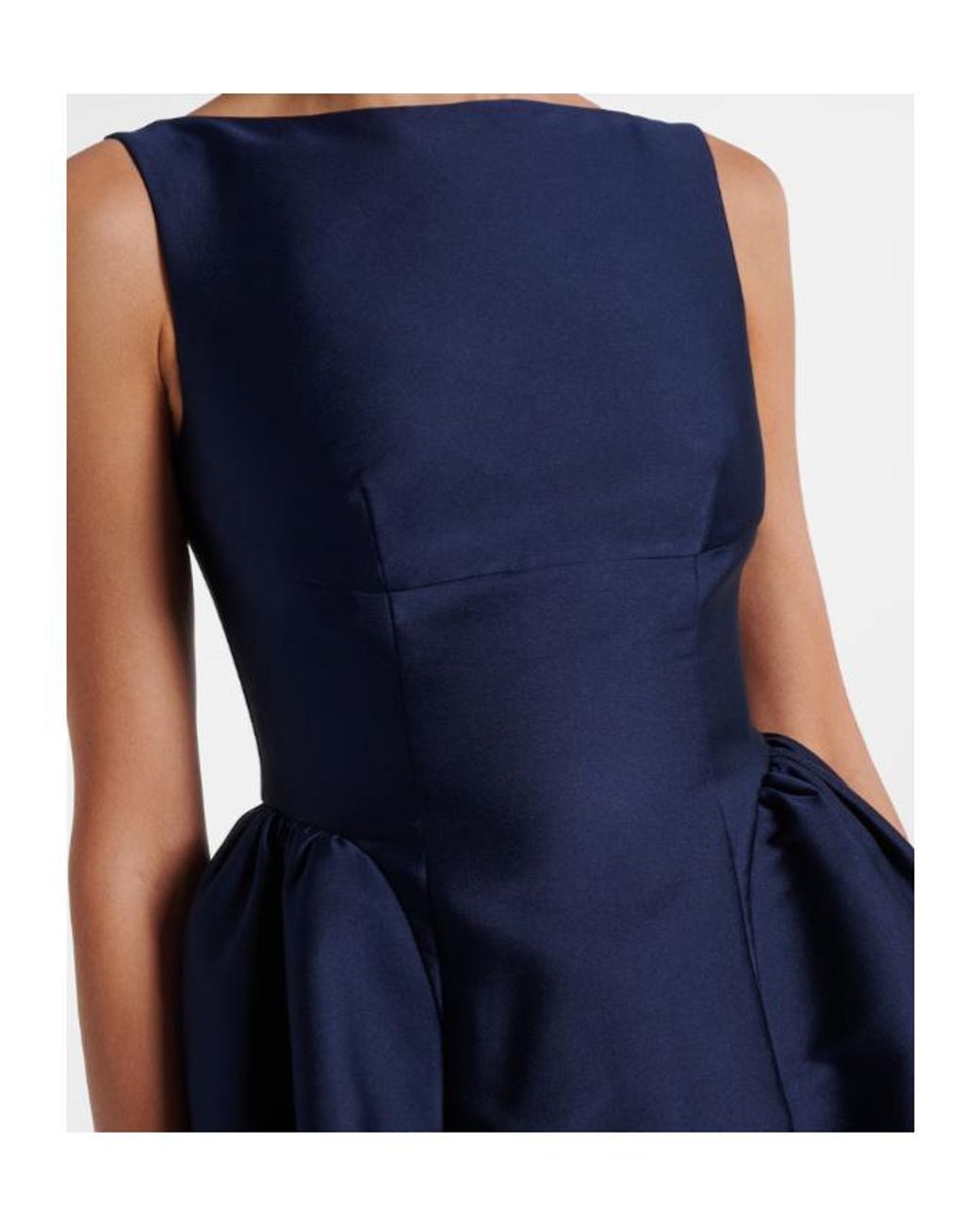Roland Mouret Blue Taffeta Midi Dress