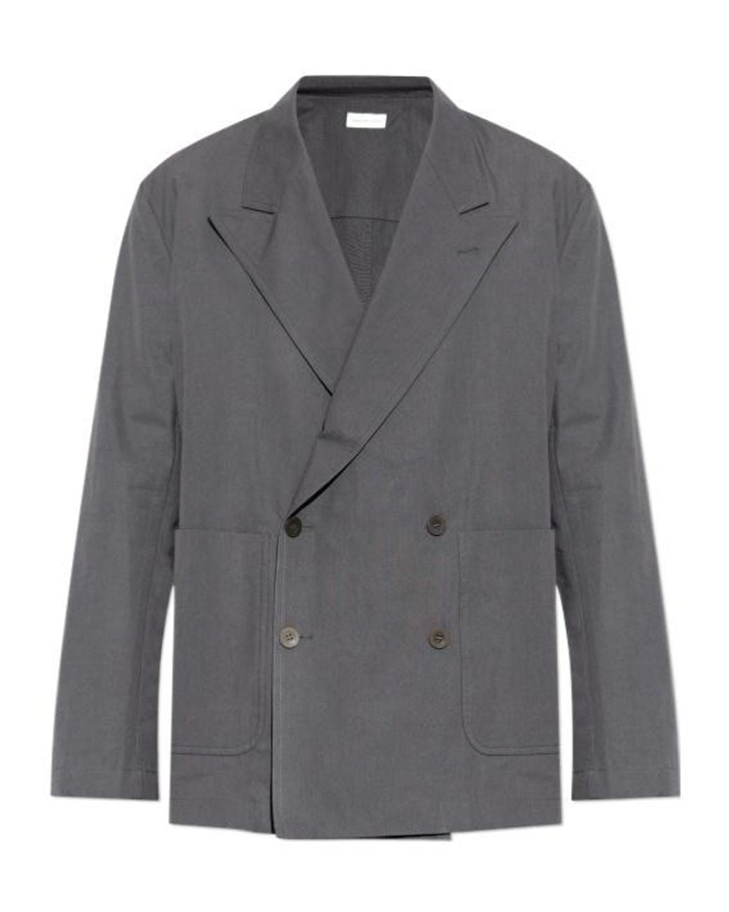 Dries Van Noten Gray Long Sleeve Casual Jacket for men