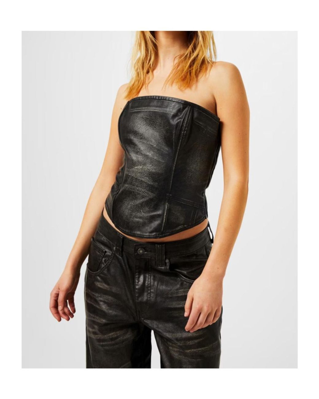 Jaded London Black Lace-Up Corset