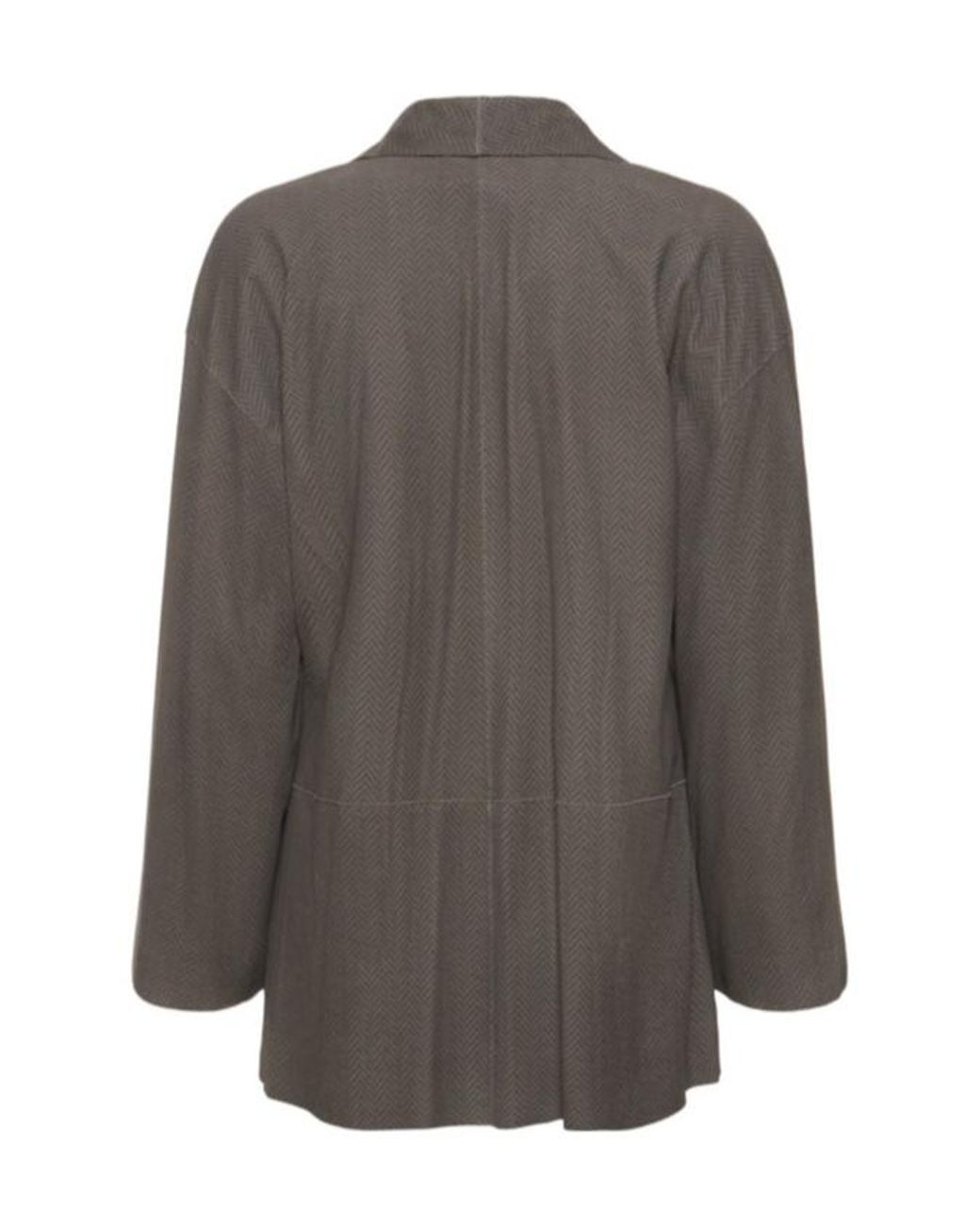 Giorgio Armani Gray Long-Sleeved Casual Jacket