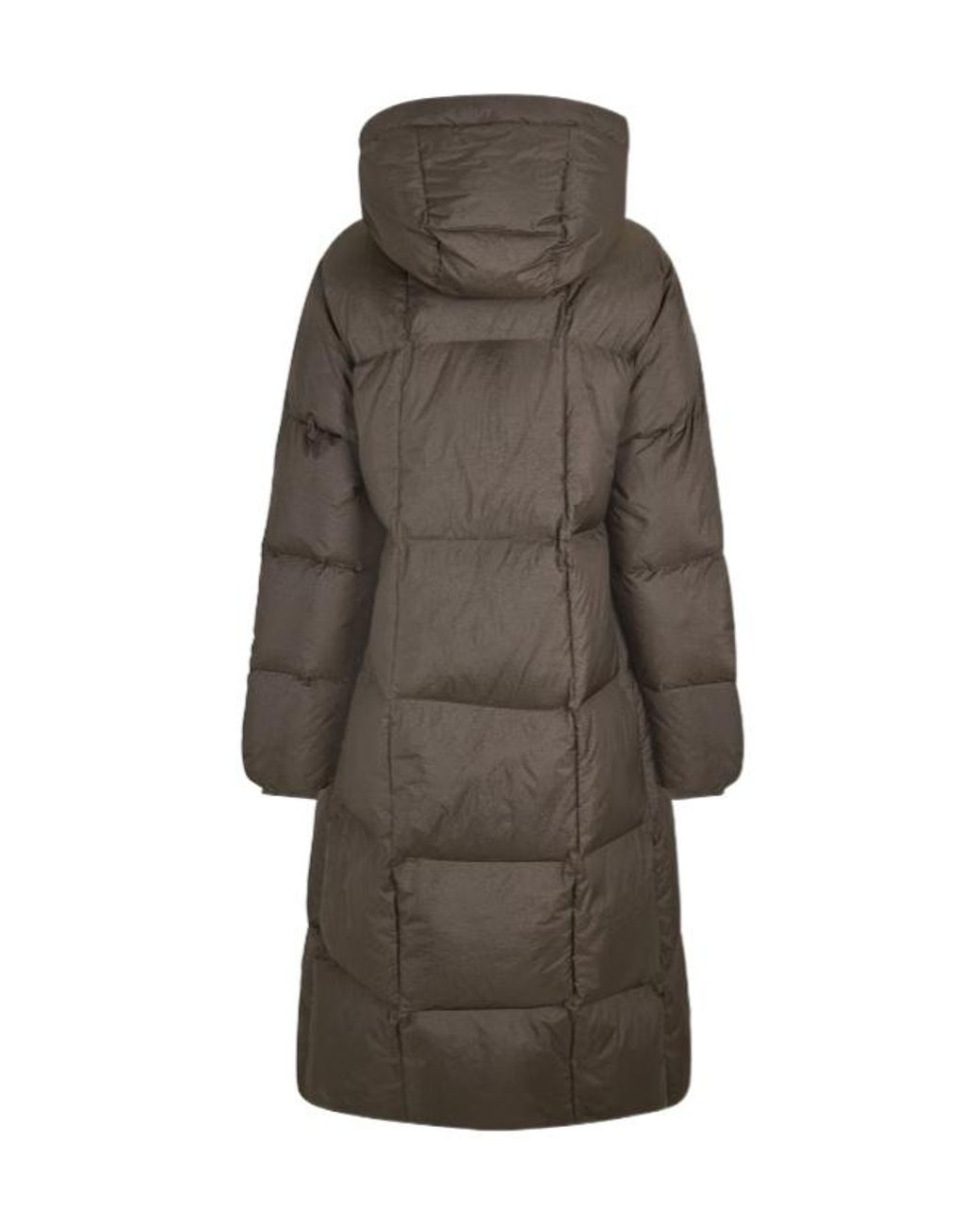 Varley Gray Long-Sleeved Long Cotton Coat