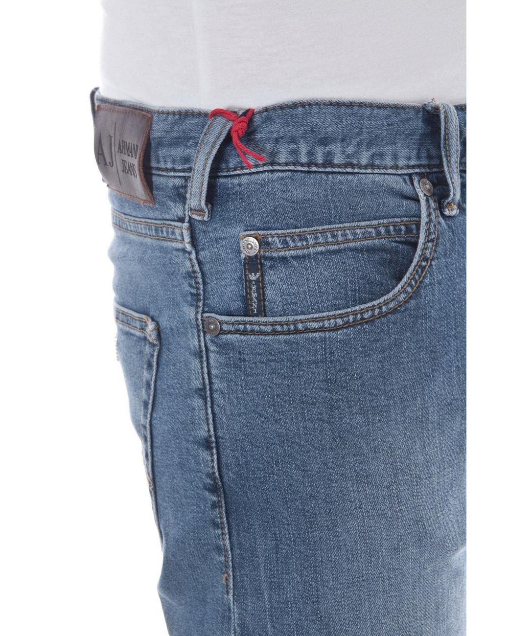 Armani Jeans Blue Logo Jeans for men