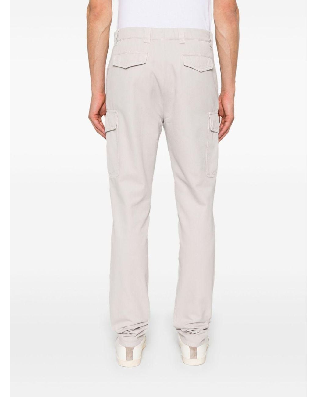 Brunello Cucinelli White Straight-Leg Cargo Pants for men