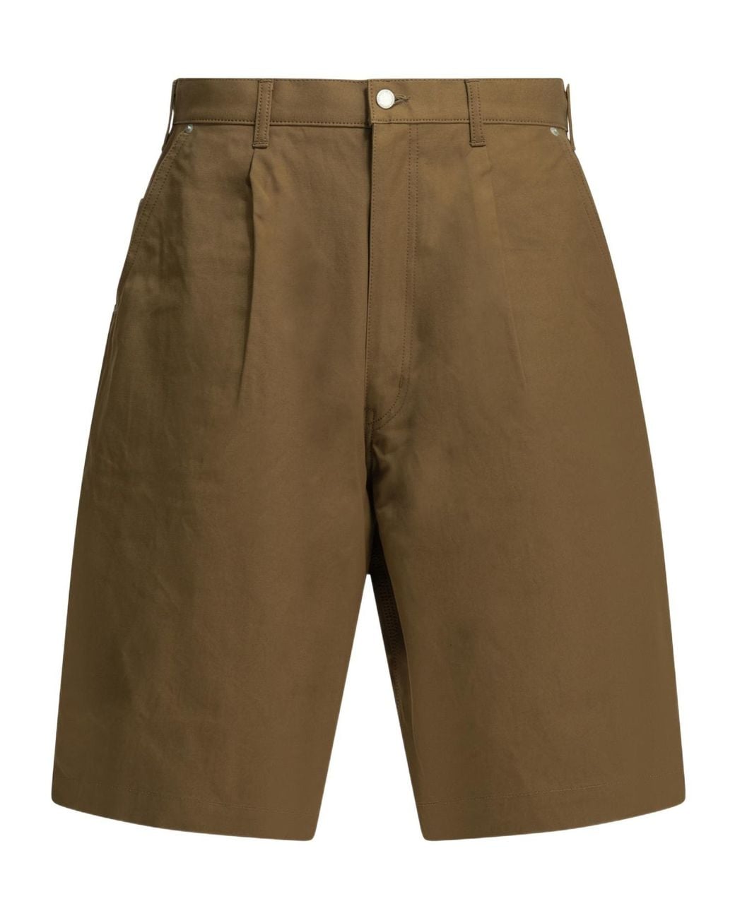 Comme des Garçons Green Comme Des Garçons Homme Pleated High-Waist Shorts for men