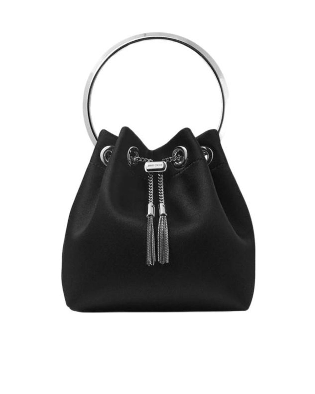 Jimmy Choo Black Drawstring Shoulder Bag