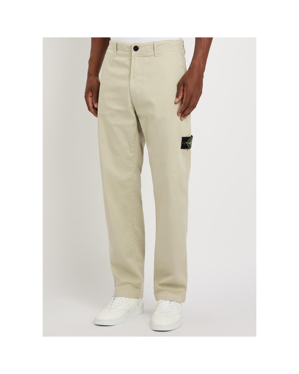 Stone Island Natural Straight-Leg Casual Trousers for men