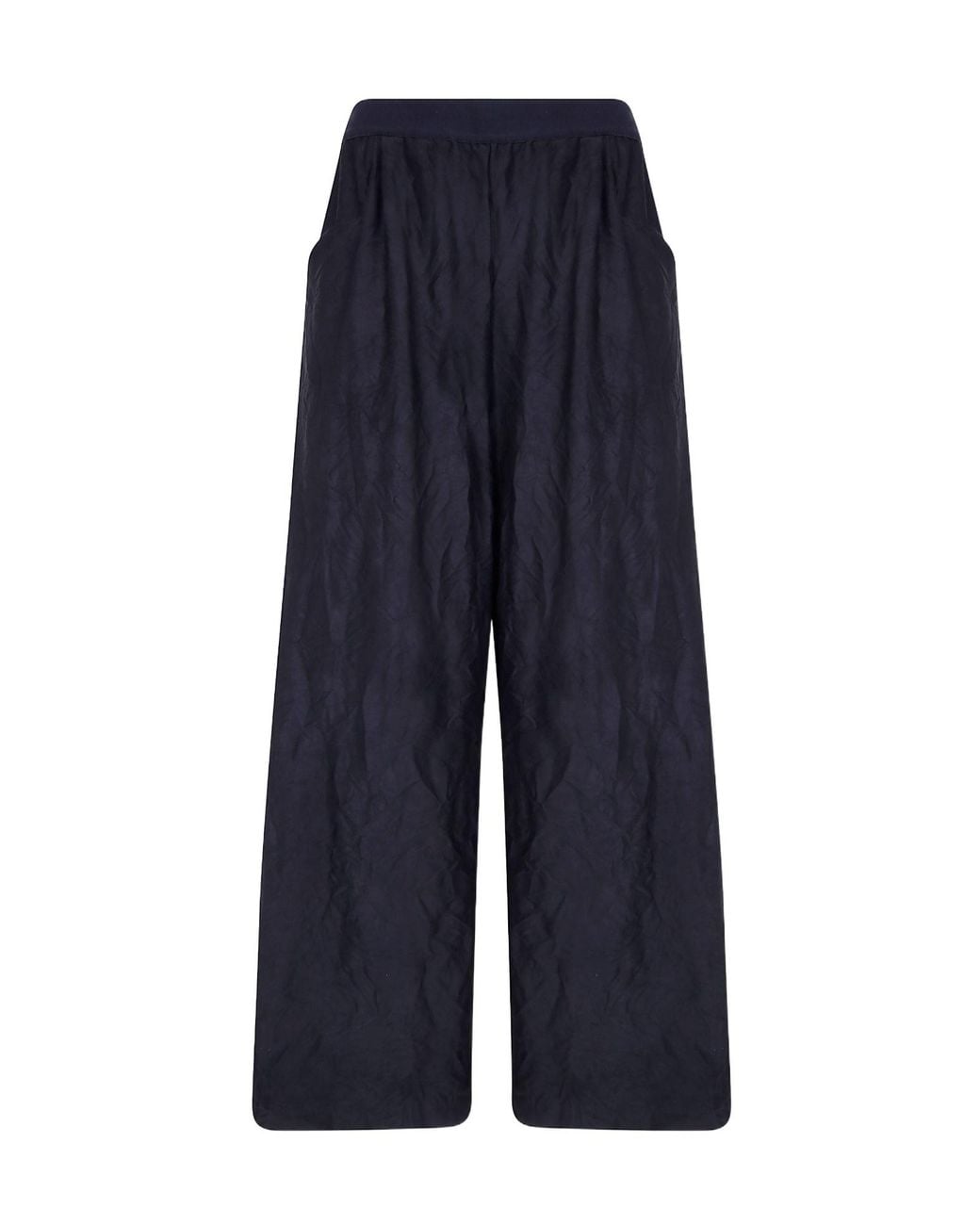 Maria Calderara Blue Elastic-Waist Casual Trousers