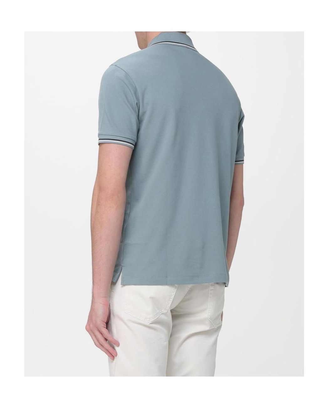 Emporio Armani Green コットン ポロシャツ for men