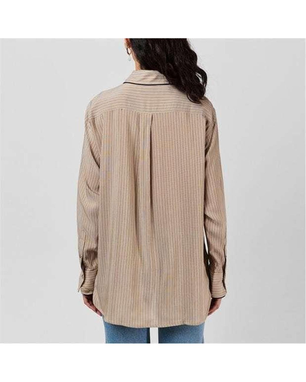 Victoria Beckham Natural Piping Pyjama Shirt
