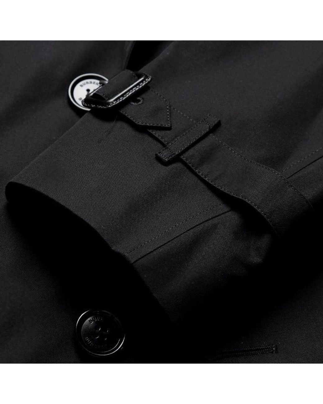 Burberry Black Chelsea Heritage Mid-Length Trench Coat for men