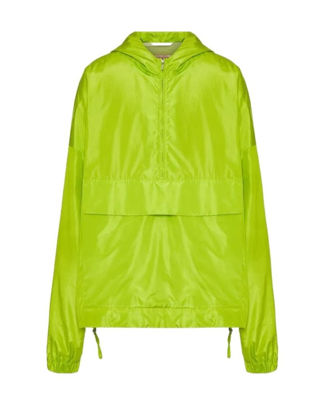 Valentino Green Half-Zipped Hooded Jacket for men