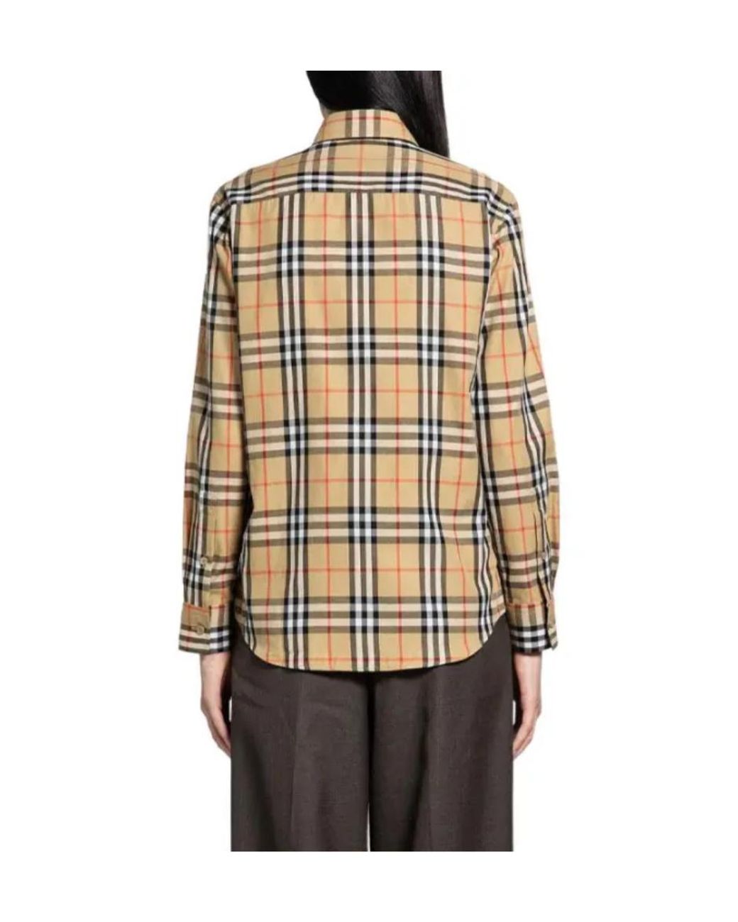 Burberry Green Ekd Embeoidered Checked Shirt