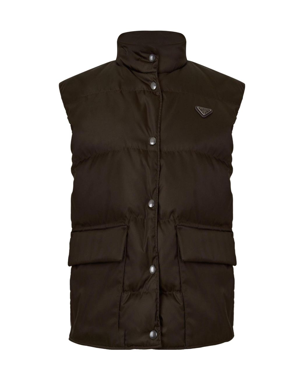 Prada Green Standcollar Cotton Vest