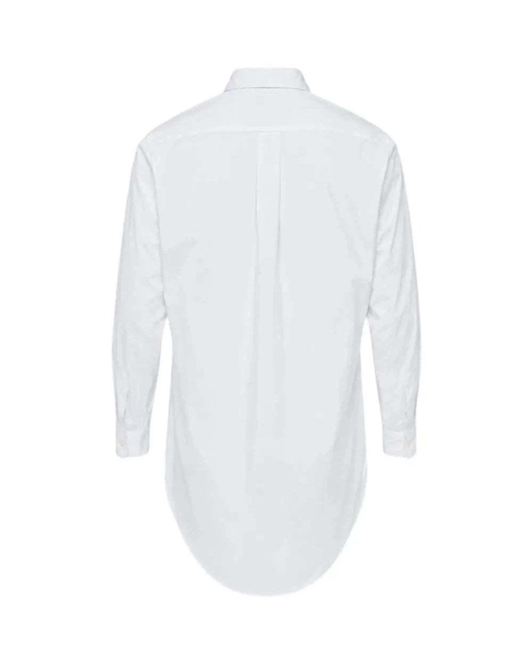 Comme des Garçons White High-Low Hem Shirt for men