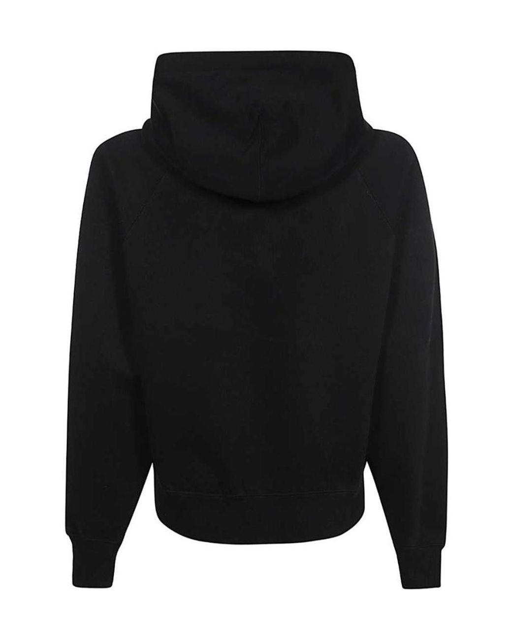 AMI Black Ami De Coeur Logo Embroidered Zip-Up Hoodie for men