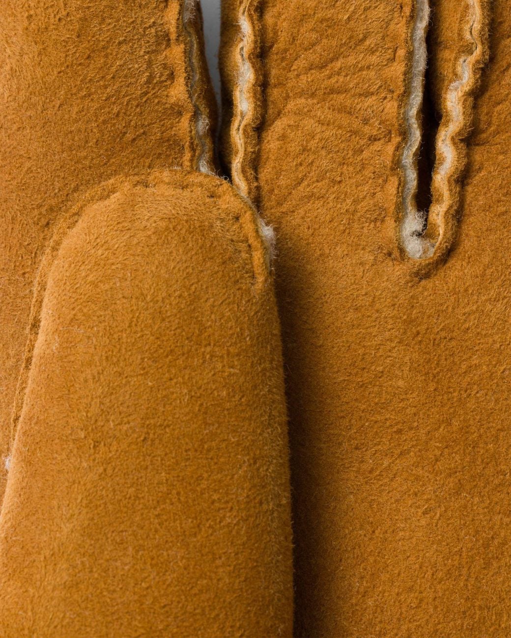 Prada Metallic Suede Sheepskin Gloves
