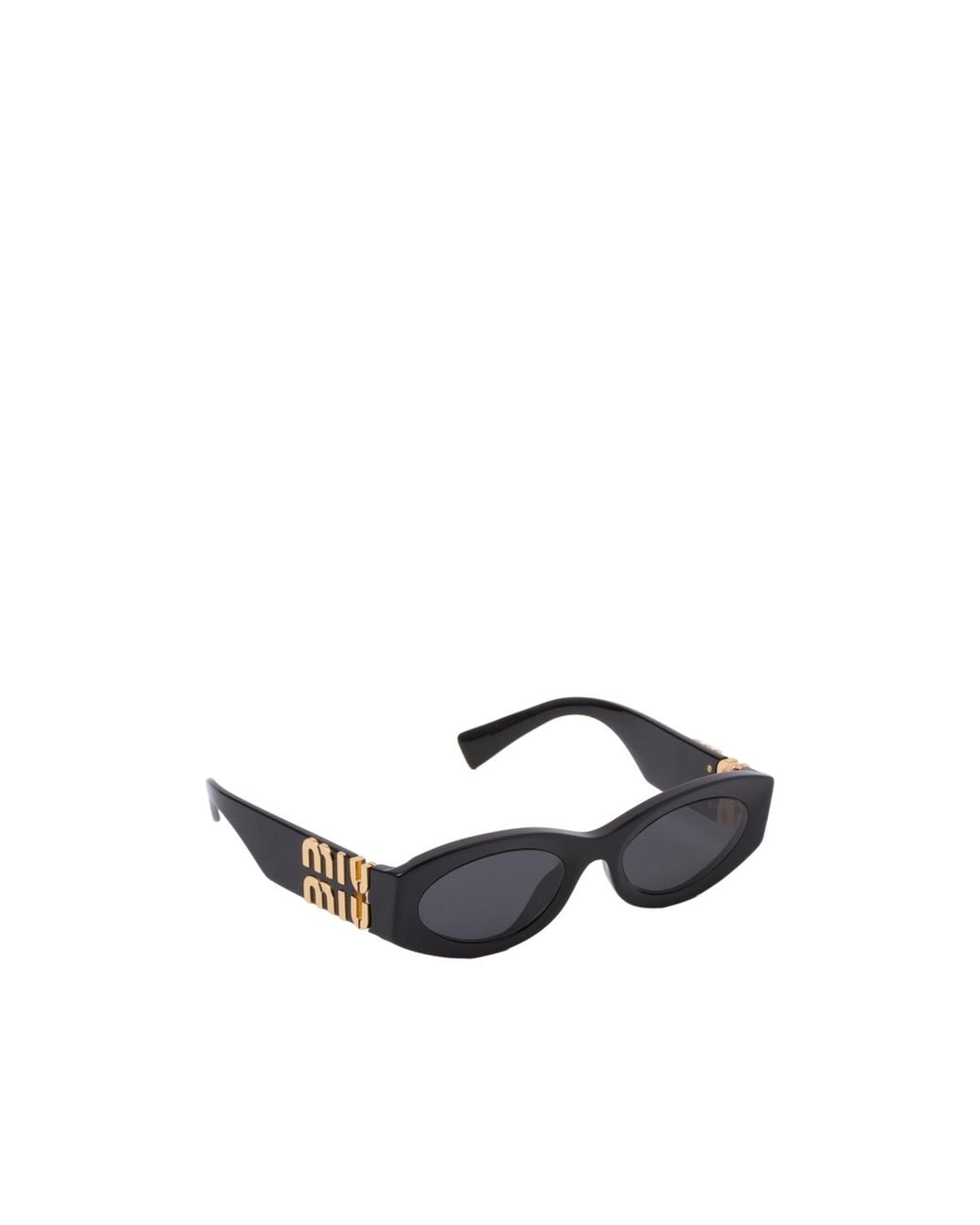Miu Miu White Eyewear Cat-Eye Sunglasses
