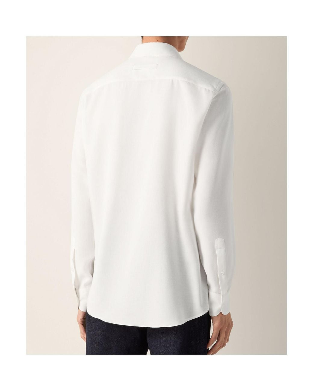 Zegna White Cashco Shirt for men