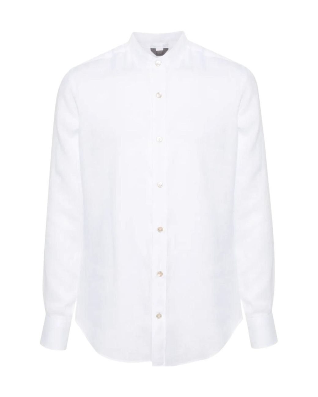 Eleventy White Slub-Texture Linen Shirt for men