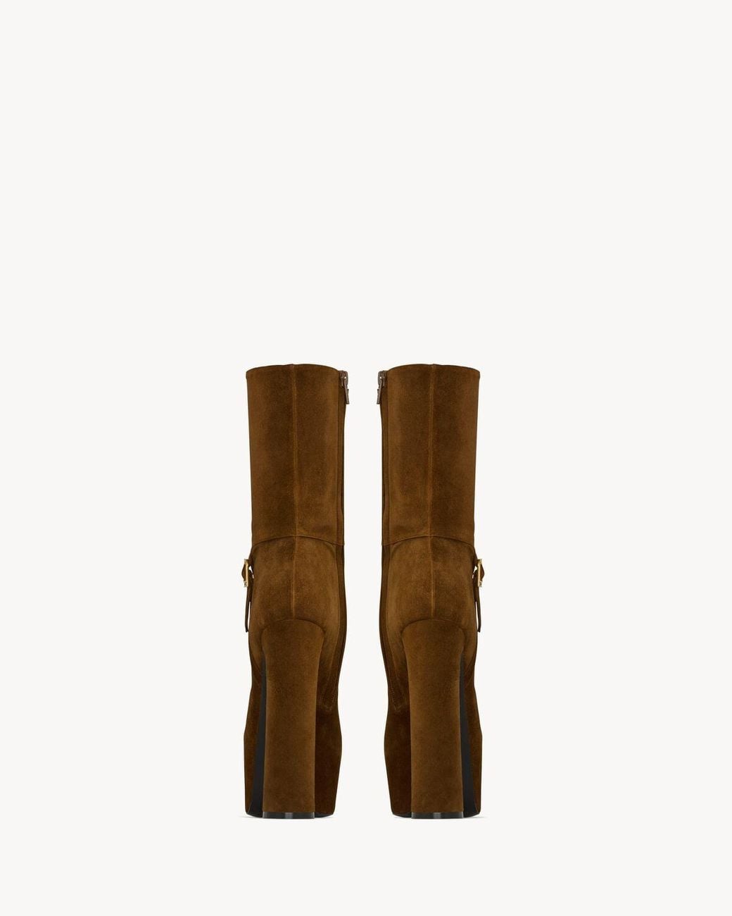 Saint Laurent Brown Niko Platform Boots