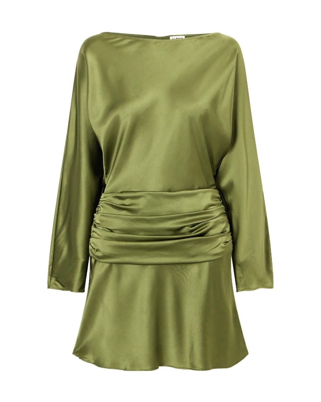 Staud Green Silk Mini Skirt