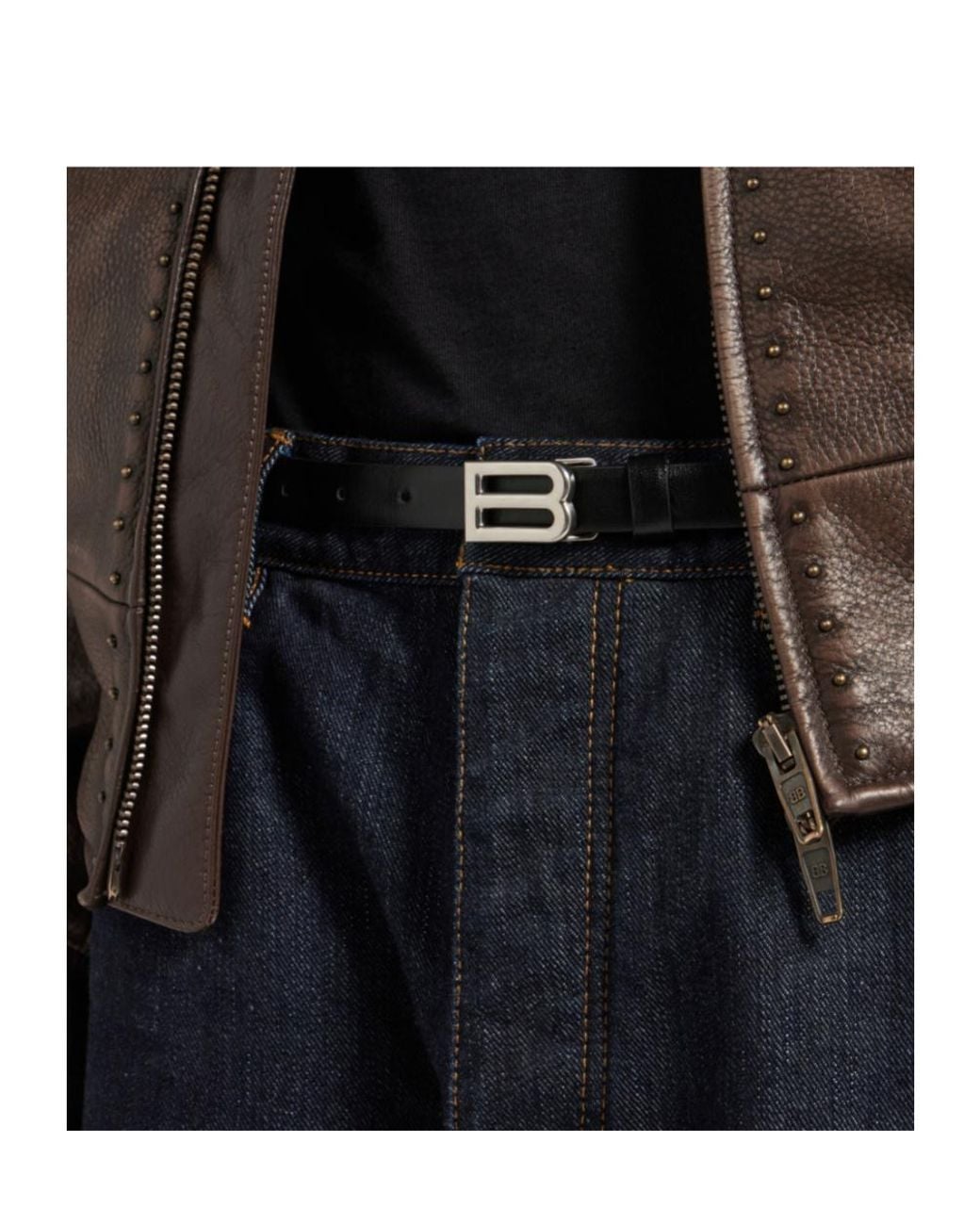 Balenciaga White Bolero B Belt for men