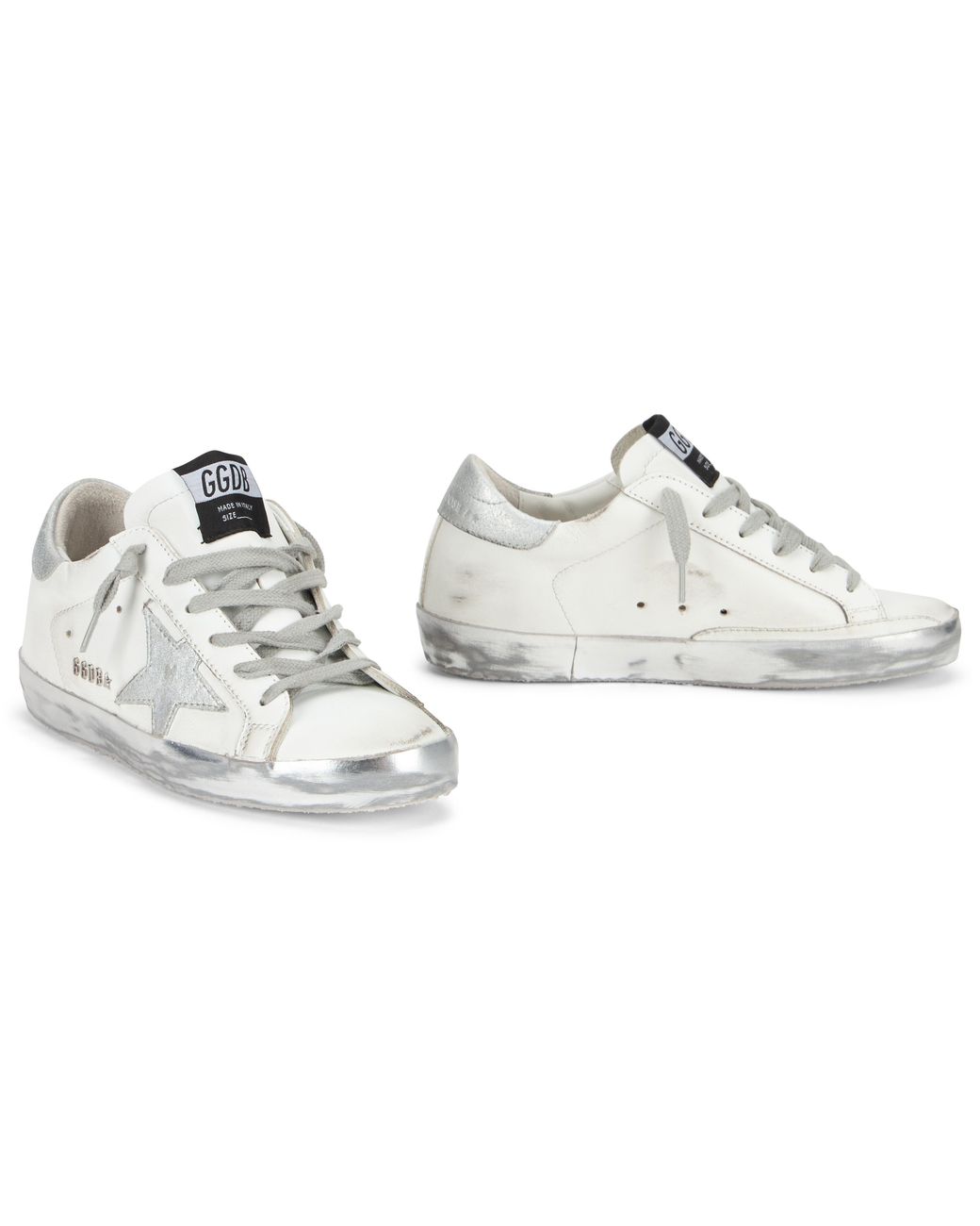 Golden Goose Deluxe Brand White Super-Star Distressed-Effect Sneakers