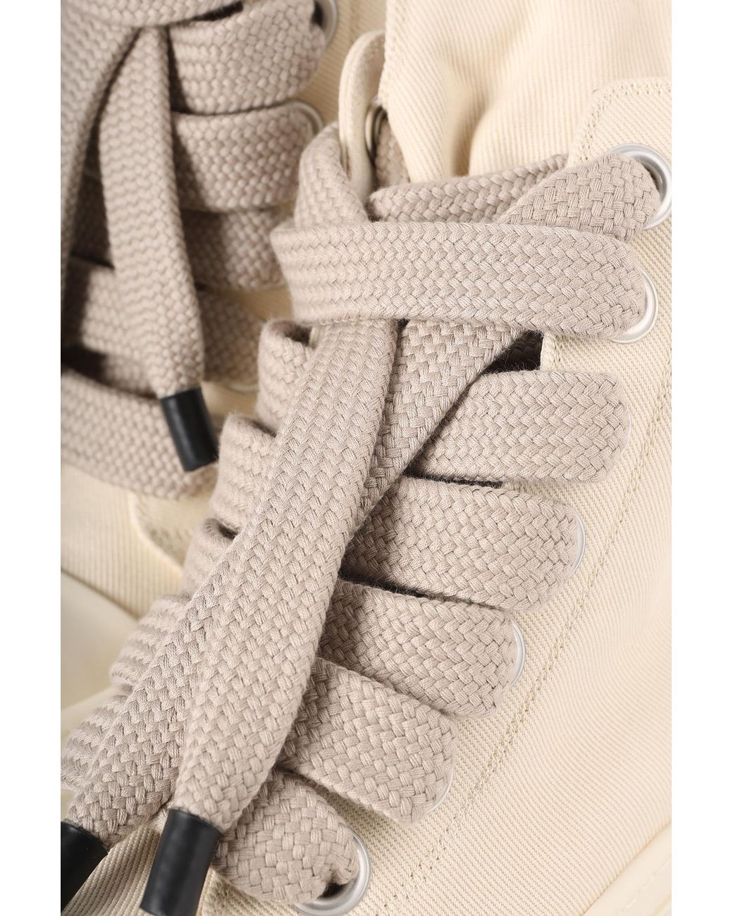 Rick Owens Natural Lace-Up High-Top Casual Shoes for men