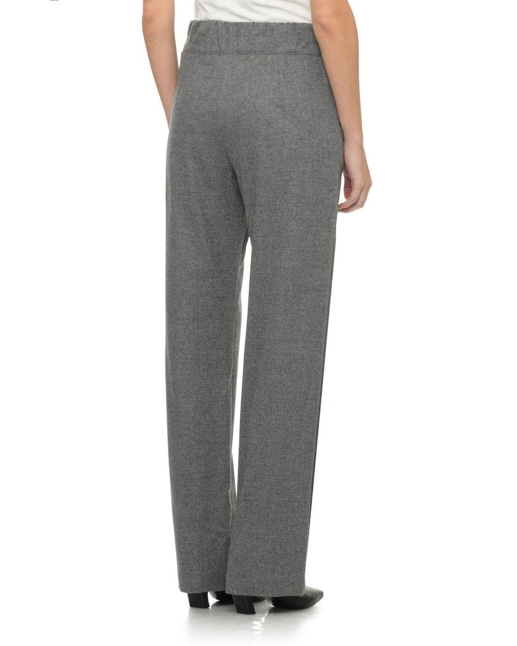 D.exterior Gray Drawstring Knit-Waist Pants