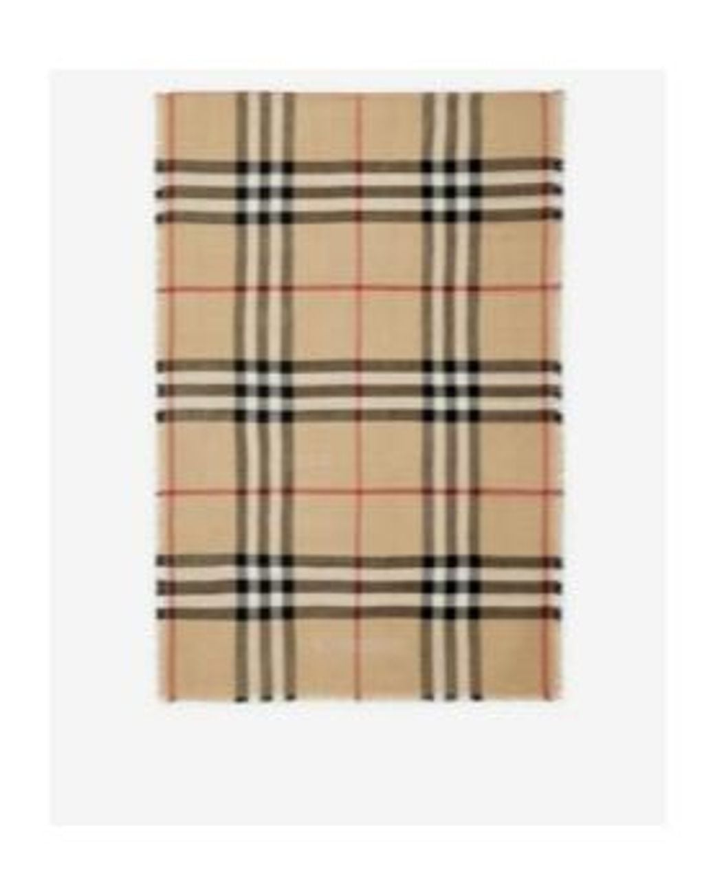Burberry Natural Check Printed Frayed Edge Scarf for men