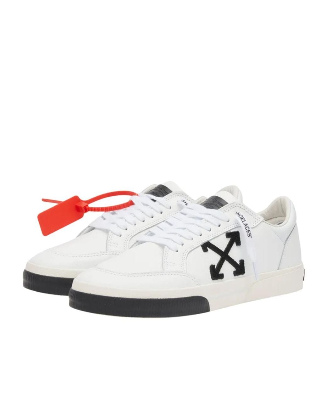 Off-White c/o Virgil Abloh White New Low Vulcanized Lace-Up Sneakers