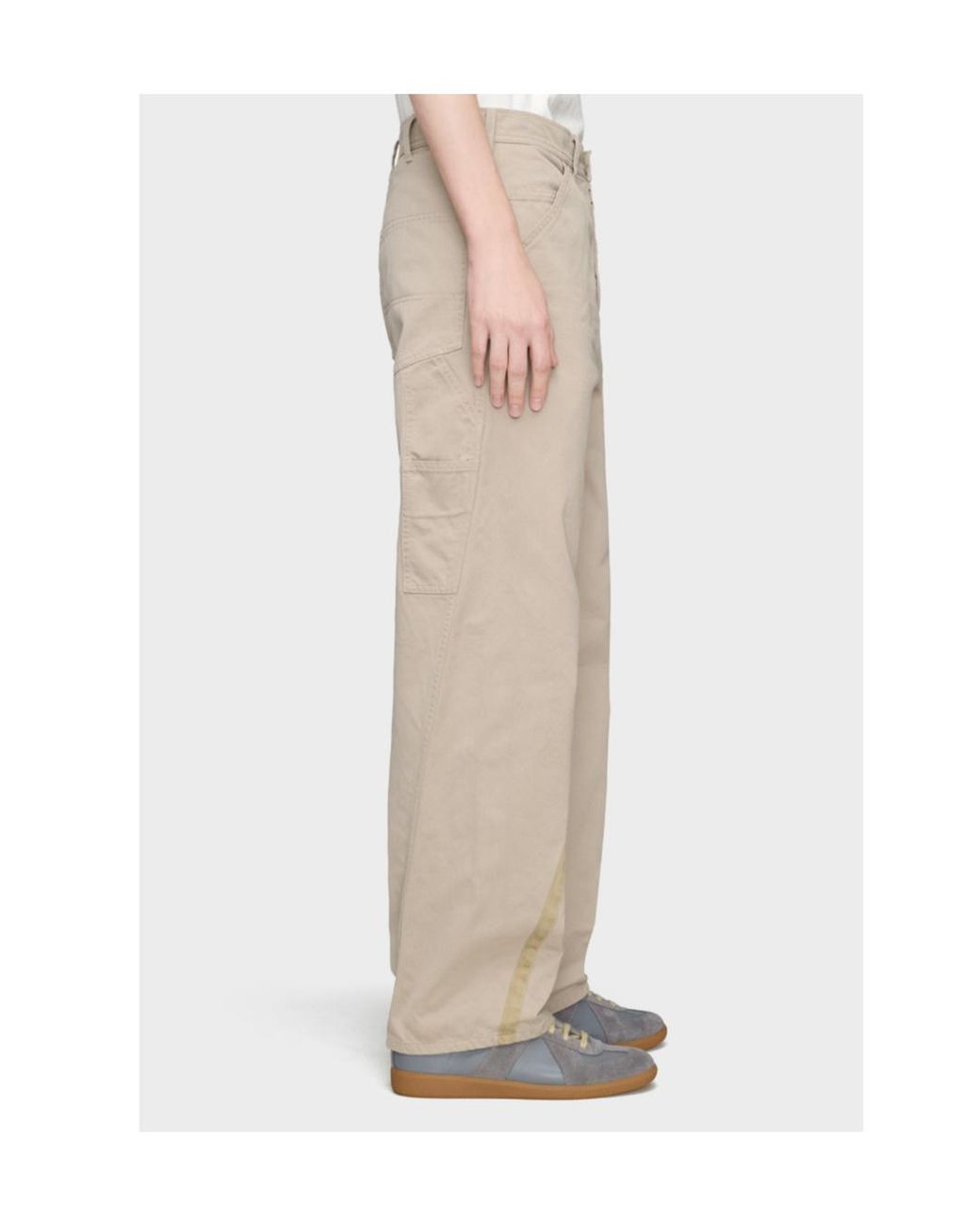 Maison Margiela Natural Cotton Trousers for men
