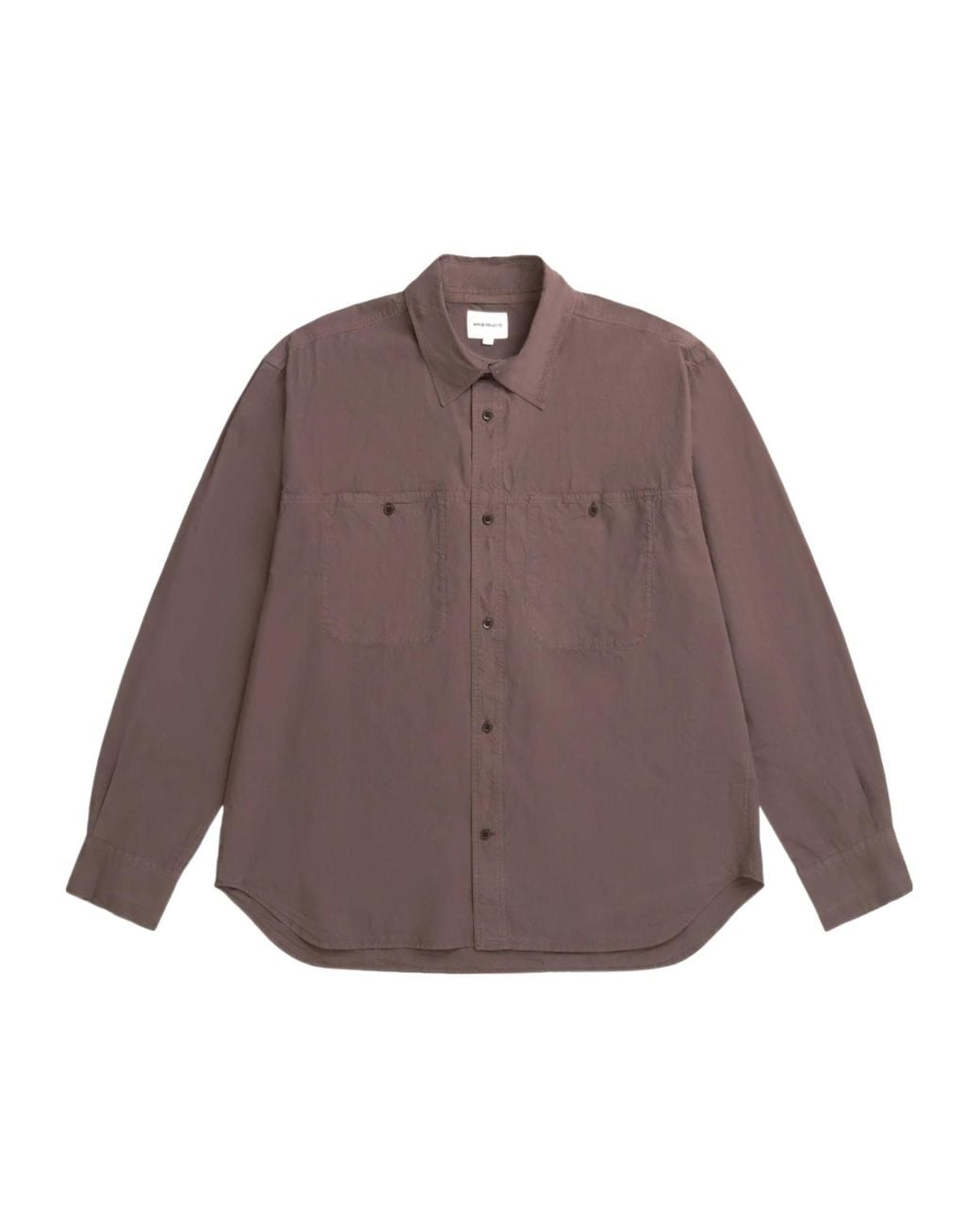 Norse Projects Brown Collared Long-Sleeved Shirt for men